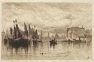 A Cloudy Day in Venice by Samuel Colman (American, 1832–1920)
