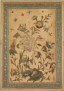 A floral fantasy of animals and birds (Waq-waq) by Unknown Artist