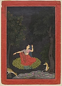 A Heroine Waiting for Her Paramour: Vasakasajja Nayika, from a Nurpur Rasikapriya by Unknown Artist