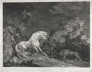 A Horse Frightened by a Lion