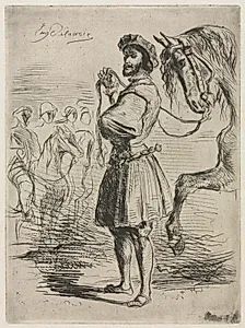 A Lord in the Time of Francis I  by Eugène Delacroix (French, 1798–1863)