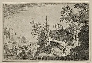 A Mountain Landscape by Jan van Aken (Dutch)