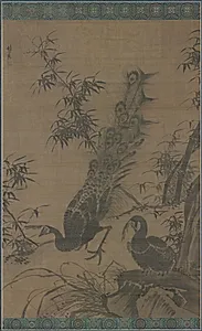 A Pair of Peafowl by Lin Liang (Chinese, 1416–1480)