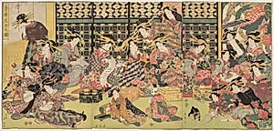A Picture of the Viewing in the Pleasure Quarters by Kikukawa Eizan (Japanese, 1787–1867)