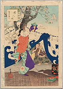 A Puppet Made from a Bucket, A Lady of the Enpō Era (1673–1681), from the series Thirty-six Elegant Selections by Mizuno Toshikata (Japanese, 1866–1908)
