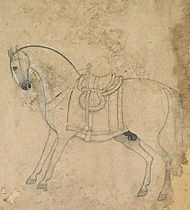 A Saddled Horse by Unknown Artist