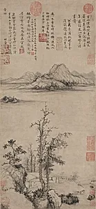 A Scholar's Retreat amid Autumn Trees by Wang Fu (Chinese, 1362–1416)