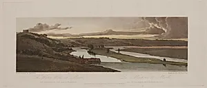 A Selection of Twenty of the Most Picturesque Views in Paris: The Water Works at Marli, and St. Germain en Laye seen in the distance by Thomas Girtin (British, 1775–1802)