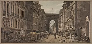 A Selection of Twenty of the Most Picturesque Views in Paris: View of the Gate of St. Denis taken from the Suburbs