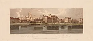 A Selection of Twenty of the Most Picturesque Views in Paris: View of the Pantheon taken from the Arsenal by Thomas Girtin (British, 1775–1802)