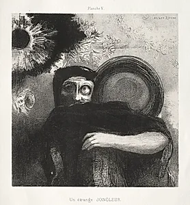 A Strange Juggler by Odilon Redon (French, 1840–1916)