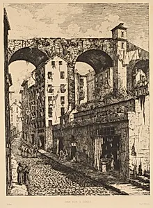 A Street in Genoa (Une rue à Gênes) by Gabrielle-Marie Niel (French, 1840–1894)