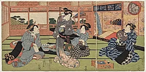 A View of the Large New Room at Sakurai by Utagawa Kunisada (Japanese, 1786–1865)