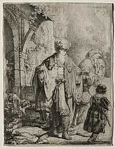 Abraham Casting out Hagar and Ishmael by Rembrandt van Rijn (Dutch, 1606–1669)