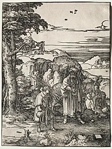 Abraham Going to Sacrifice Isaac by Lucas van Leyden (Dutch, 1494–1533)