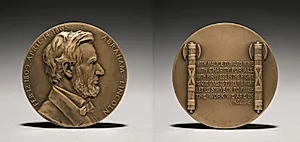 Abraham Lincoln Medal  by Charles Calverley (American, 1833–1914)