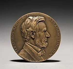 Abraham Lincoln Medal (obverse) by Charles Calverley (American, 1833–1914)