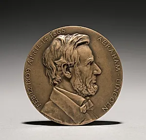 Abraham Lincoln Medal (obverse) by Charles Calverley (American, 1833–1914)