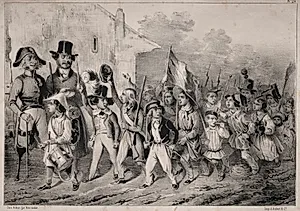 Actualités:  Bon!  Les moutards en veulent sussi!  quand on parle de guerre!  comme toute ca prend feu! ... On voit que c'est de la plante indigène!... ca promet!!