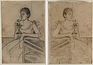 After-Dinner Coffee (recto); After-Dinner Coffee (verso) by Mary Cassatt (American, 1844–1926)