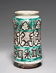 Albarello with Pseudo-Kufic Letters by Unknown Artist