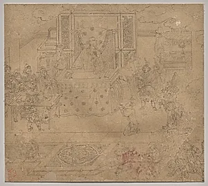 Album of Daoist and Buddhist Themes: Kings of Hells: Leaf 30 by Unknown Artist