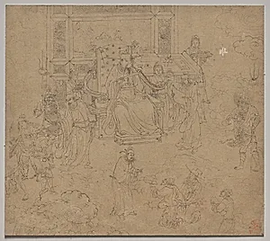 Album of Daoist and Buddhist Themes: Kings of Hells: Leaf 36 by Unknown Artist