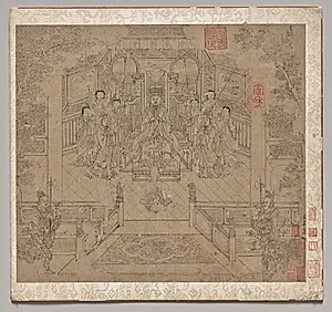 Album of Daoist and Buddhist Themes: Procession of Daoist Deities: Leaf 1 by Unknown Artist