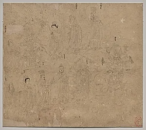 Album of Daoist and Buddhist Themes: Procession of Daoist Deities: Leaf 21 by Unknown Artist