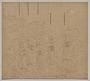 Album of Daoist and Buddhist Themes: Procession of Daoist Deities: Leaf 22 by Unknown Artist