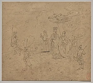Album of Daoist and Buddhist Themes: Procession of Daoist Deities: Leaf 8 by Unknown Artist