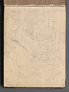 Album with Views of Rome and Surroundings, Landscape Studies, page 01a: Roman Landscape by Franz Johann Heinrich Nadorp (German, 1794–1876)