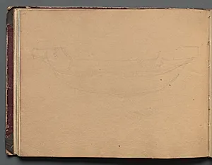 Album with Views of Rome and Surroundings, Landscape Studies, page 19b: Sketch of a boat by Franz Johann Heinrich Nadorp (German, 1794–1876)
