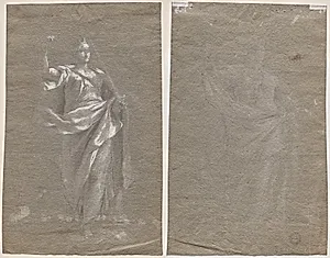 Allegorical Figure (recto and verso)  by Anonymous
