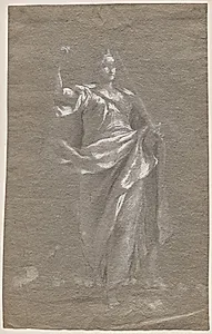 Allegorical Figure (recto) by Anonymous