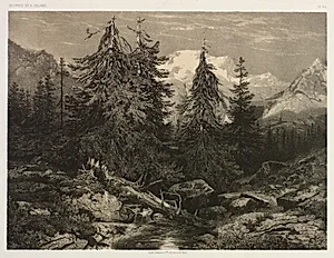 Alpine Stream by Alexandre Calame (Swiss, 1810–1864)