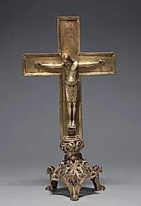 Altar Cross with Stand by Unknown Artist