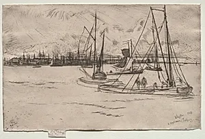 Amsterdam from the Tolhuis by James McNeill Whistler (American, 1834–1903)