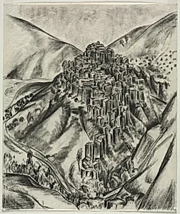 An Italian Hilltown, Anticoli, Italy by Louise B. Maloney (American, 1887–1973)