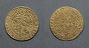 Angel: St. George Slaying the Dragon (obverse); Ship with Shield of Arms and Cross (reverse) by Unknown Artist