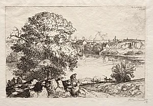 Angers:  L'Étang St. Nicolas by Auguste Louis Lepère (French, 1849–1918)
