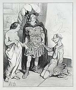 Apelles and Campaste by Honoré Daumier (French, 1808–1879)