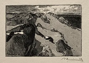 Arbonne, le Gros-Sablon by Auguste Louis Lepère (French, 1849–1918)