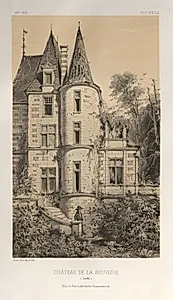 Architecture Pittoresque ou Monuments des xveme. Et xvieme. Siecles: Chateaux De France des XV et XVI Siecles: Pl. 29, Chateau De La Bouverie (Sarthe) by Victor Petit (French, 1817–1874)