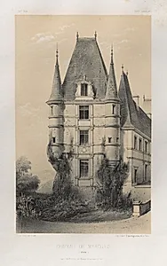 Architecture Pittoresque ou Monuments des xveme. Et xvieme. Siecles: Chateaux De France des XV et XVI Siecles: Pl. 31, Château De Marchais (Aisne) by Victor Petit (French, 1817–1874)