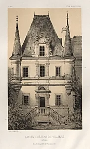 Architecture Pittoresque ou Monuments des xveme. Et xvieme. Siecles: Chateaux De France des XV et XVI Siecles: Pl. 1, Ancien Chateau de Villiers (Somme) by Victor Petit (French, 1817–1874)