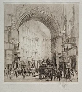 Arco San Carlo, Naples by William Walcot (British, 1874–1943)