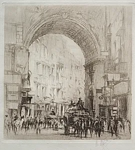 Arco San Carlo, Naples by William Walcot (British, 1874–1943)