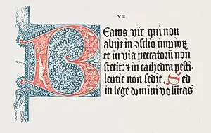 Art of the Lithograph: Psalter- Initial B, Plate VIII