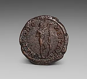 As: Apollo Sauroktonos, Tree (reverse) by Unknown Artist